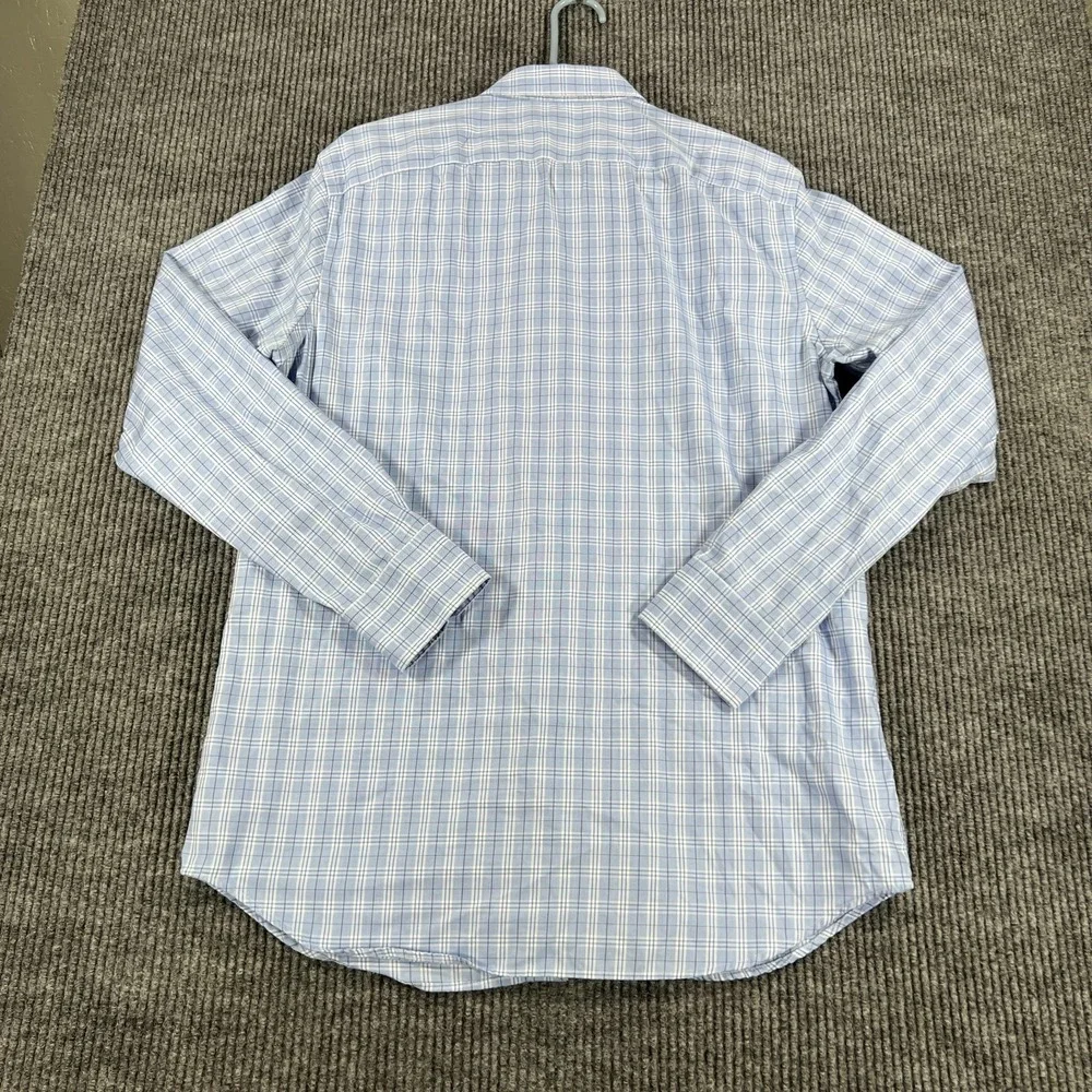 Banana Republic Shirt Mens Medium Blue Plaid Long Sleeve Button Up Casual